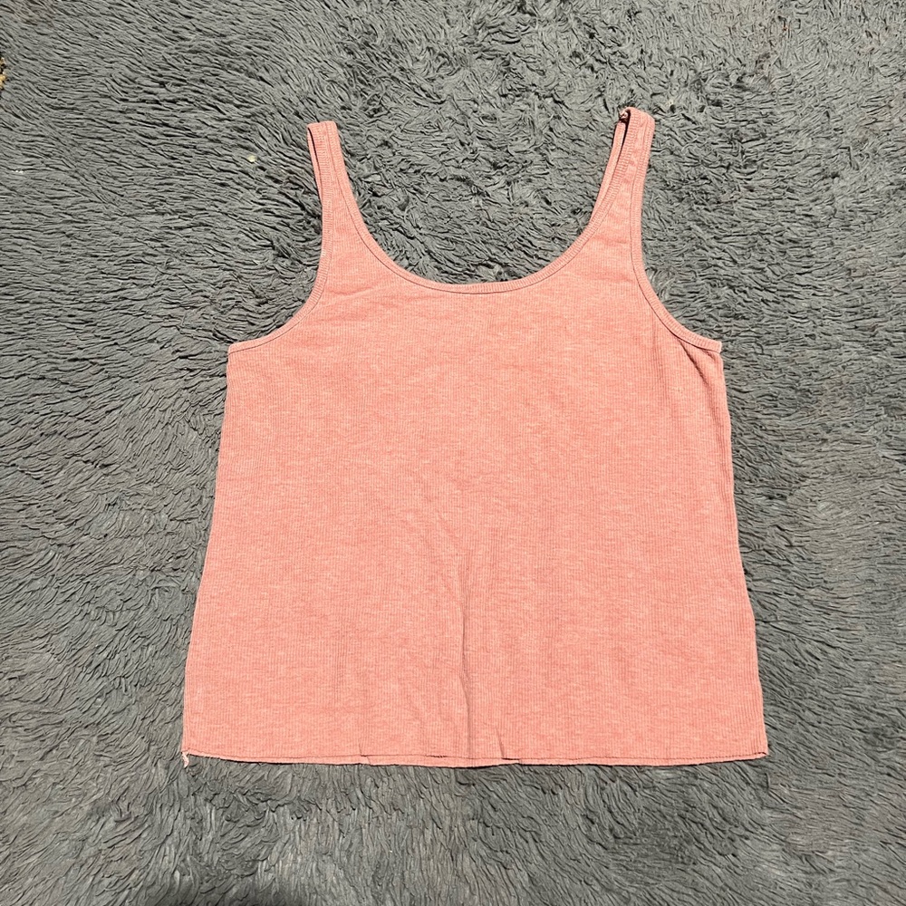 Pink Simple Tank Top
